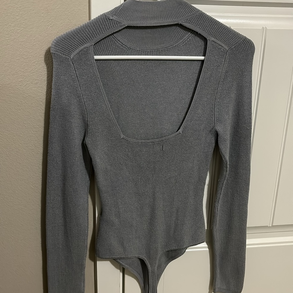 Abercrombie And Fitch Bodysuit Sweater Open Back - image 2